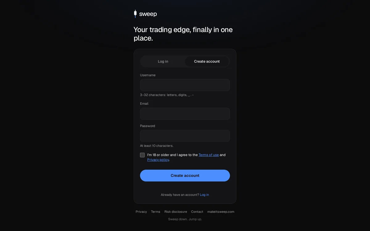 Create your account