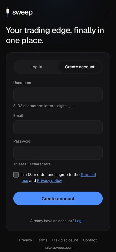 Create your account